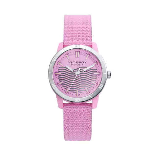 Reloj Viceroy 41114-77 ecosolar nylon esfera rosa mujer