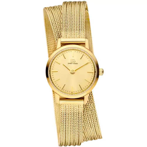 Reloj Danish Design IV86Q1268 milanesa dorada larga mujer 22 mm