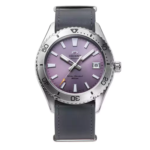 Orient Mako RA-AC0Q07V10B reloj esfera morada tamaño unisex