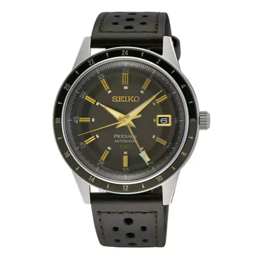 SSK013J1 Seiko Presage Style 60s black GMT hombre