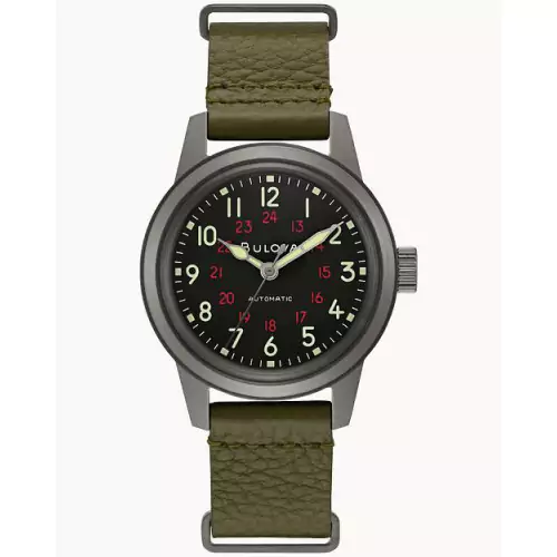 Reloj Bulova 98a255 MILITARY Hack 38 mm