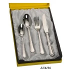 Set cubiertos cuchara cuchillo tenedor cucharilla café acero LU6136