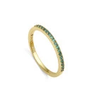 Viceroy anillo 9118A014-32 plata dorada piedras verde mujer