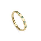 Viceroy anillo 9119A015-32 plata dorada circonitas verdes mujer