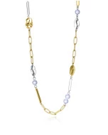 Collar Viceroy 75372C01019 acero dorado y perlas mujer