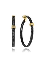 Pendientes Viceroy aro acero negro 15194E01010