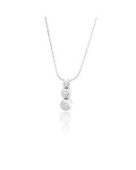 Colgante tres diamantes oro blanco classic