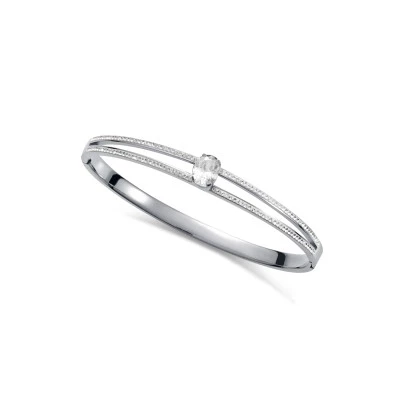 Pulsera Viceroy Chic mujer bisagra en acero con dos tiras 1356P01010 - Joyerías Sánchez