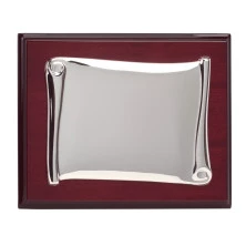 Placa de plata pergamino 32X24,5 cm exterior 24x17 cm
