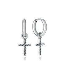 Pendientes Viceroy aro colgante cruz hombre 14337E01000