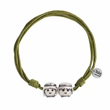 Pulsera joya Playmobil en verde cilck él y ella
