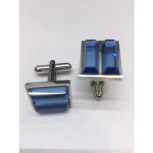 Gemelos rectangulares piedras cristales azules