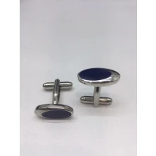 Gemelos ovalados esmalte azul