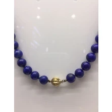 Collar lapislazuli con cierre de oro