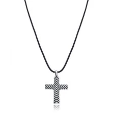 Viceroy colgante cruz 75112c01010 acero cuero hombre