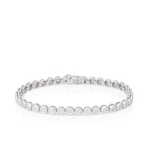 Pulsera diamantes oro blanco classic
