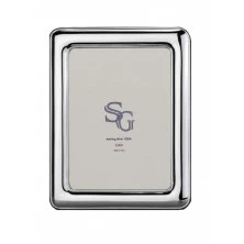 Portafotos marco de plata liso redondeado 15X20 cm