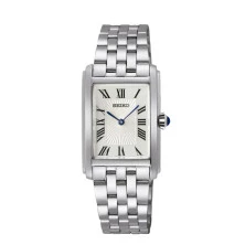 Reloj Seiko SWR083P1 rectangular esfera blanca mujer