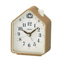 Reloj Seiko QHP011B despertador casita marron canto pajaros
