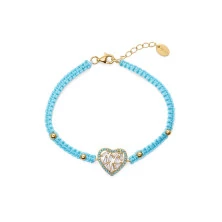 Pulsera Viceroy 13235P100-33 plata dorada corazon mujer