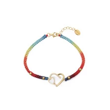 Pulsera Viceroy 13236P100-99 plata dorada corazones mujer