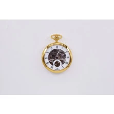 Reloj de bolsillo Minister 9123 dorado numeros romanos small second