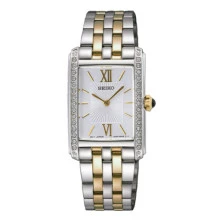 Reloj Seiko SWR093P1 rectangular bicolor mujer