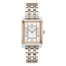 Reloj Bulova 98L328 rectangular bicolor Sutton Lady mujer