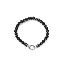 Viceroy pulsera 13256P000-45 plata piedras naturales negras