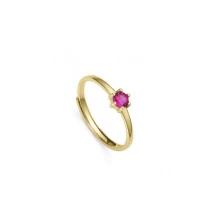 Viceroy anillo 9115A013-39 plata dorada piedra roja mujer
