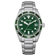 Reloj Citizen NJ0220-52X unisex esfera verde automático