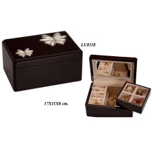 Caja joyero relojero madera y metal bilaminada LU8118