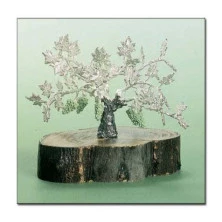 Viña árbol plateado decoración