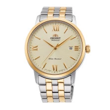 Reloj Orient automático ra-ac0f08g bicolor