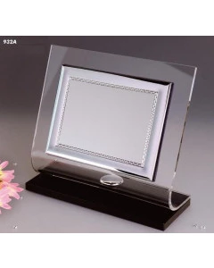 Placa de plateada 25X23 cm con policarbonato