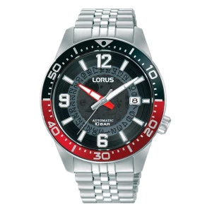Reloj RU413AX9 automático Lorus esfera negra translucido
