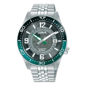 Reloj RU419AX9 automático Lorus esfera verde translucido