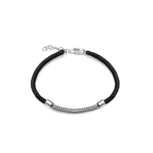 Viceroy pulsera 13258P000-95 plata y piel negra