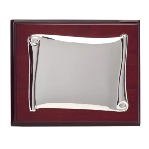 Placa de plata pergamino 32X24,5 cm exterior 24x17 cm
