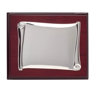 Placa de plata pergamino 24X16,5 cm exterior 18x11 cm