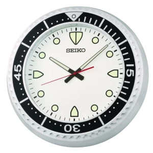 Reloj Seiko pared QXA849A Diver Clásico Esf blanca
