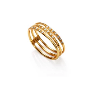 Viceroy anillo 4040a012-36 joyas plata chapada oro mujer