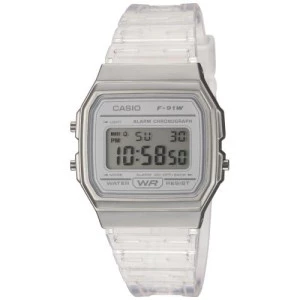 Casio retro f-91ws-7ef transparente unisex