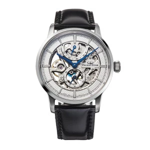 Reloj Orient Star re-az0005s skeleton silver