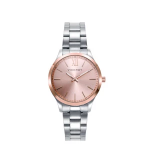 Reloj Viceroy 401180-73 acero bicolor esfera rosa mujer