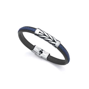 Pulsera Viceroy 14069P01013 piel  azul negro acero hombre