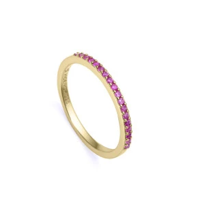 Viceroy anillo 9118A014-37 plata dorada piedras rosas mujer
