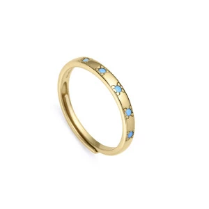 Viceroy anillo 9119A015-33 plata dorada circonitas azules mujer