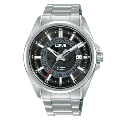 Reloj RU401AX9 automático Lorus esfera negra translucido
