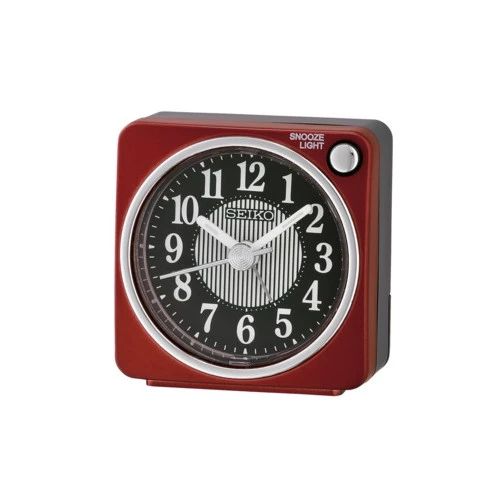 Reloj Seiko despertador QHE185R rojo cuadrado